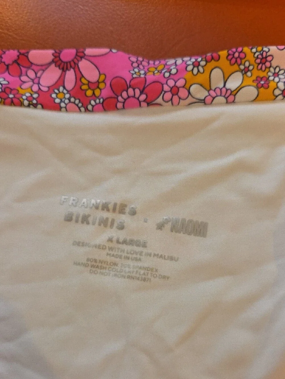 Frankies Bikinis x Naomi Osaka Eden Halter Pink Floral Bikini Set Size XL